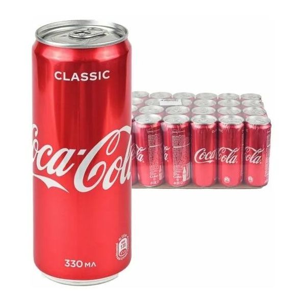 

Газированный напиток Coca-Cola Classic 0.33 л ж/б упаковка 12 штук (Польша)