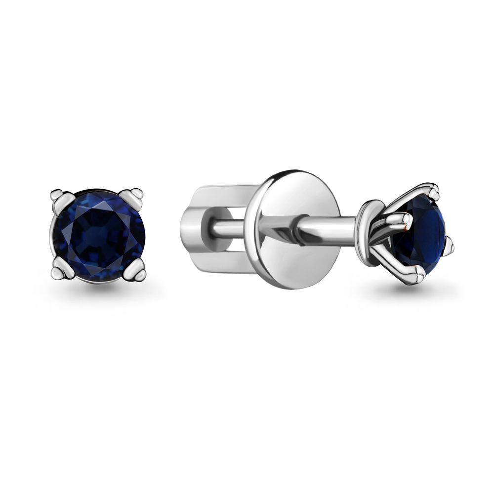 

Серьги из серебра с сапфиром искуственным Aquamarine 42892Н_925_р, 42892Н_925_р
