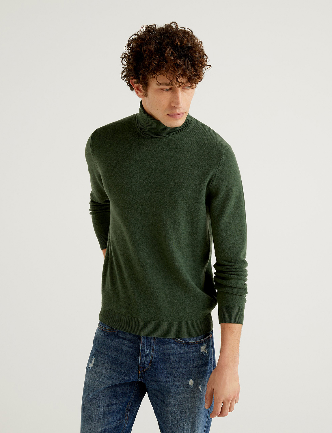 фото Водолазка мужская united colors of benetton 21a_1002u2180 зеленая m