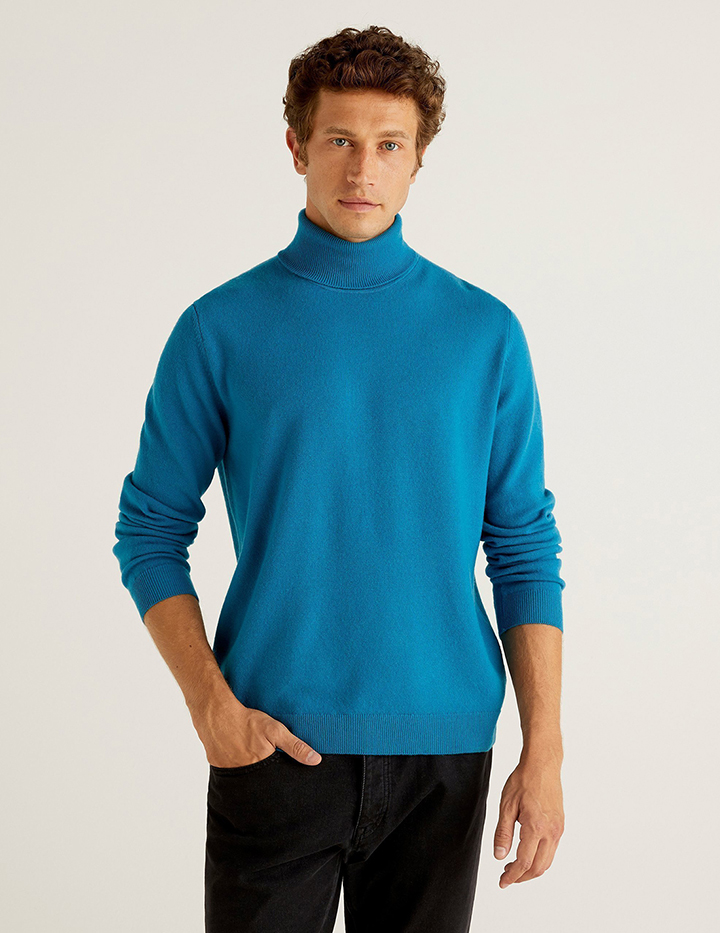 

Свитер мужской 21A_1002U2180 United Colors of Benetton синий M, 21A_1002U2180