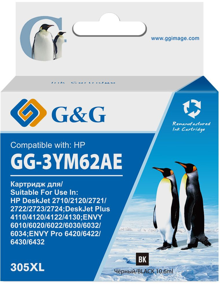 

Картридж для струйного принтера G&G 1861511 Black, совместимый, Черный
