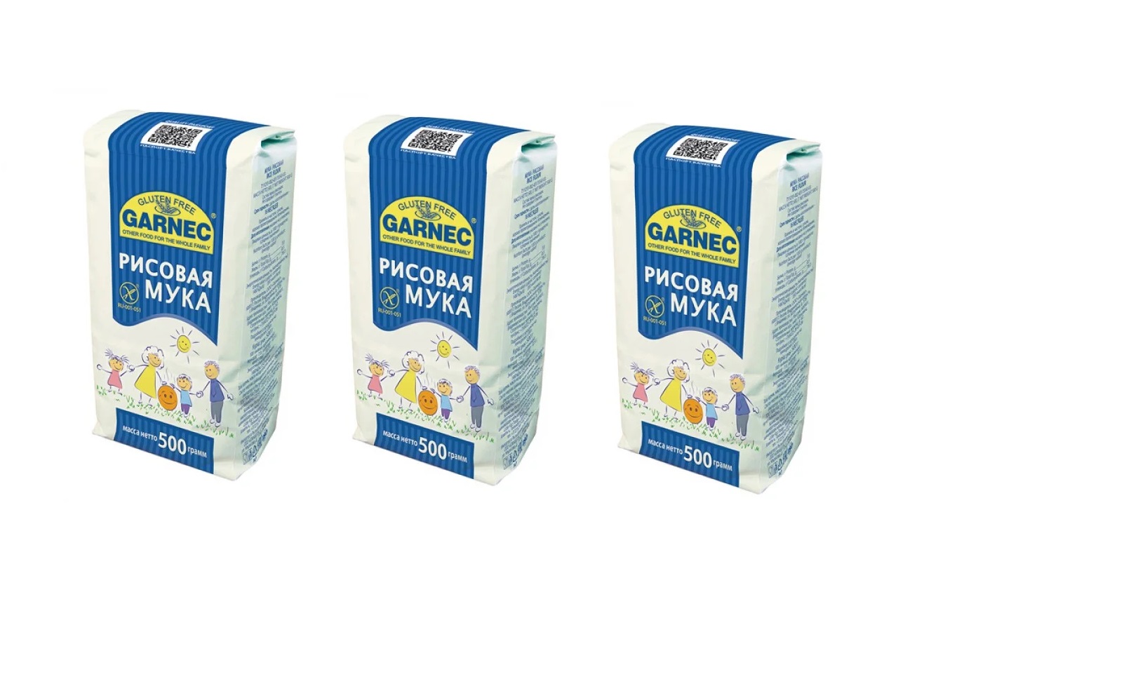 

Мука Гарнец рисовая без глютена, 500 г х 3 шт