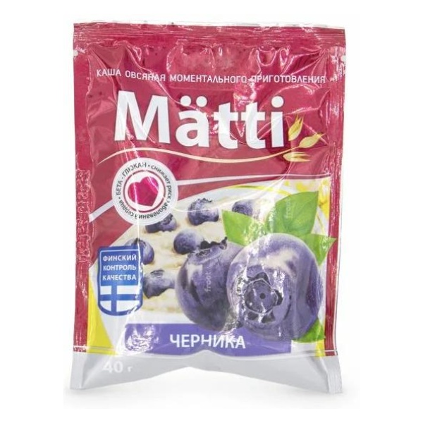 Каша Matti Овсяная с черникой 40 г