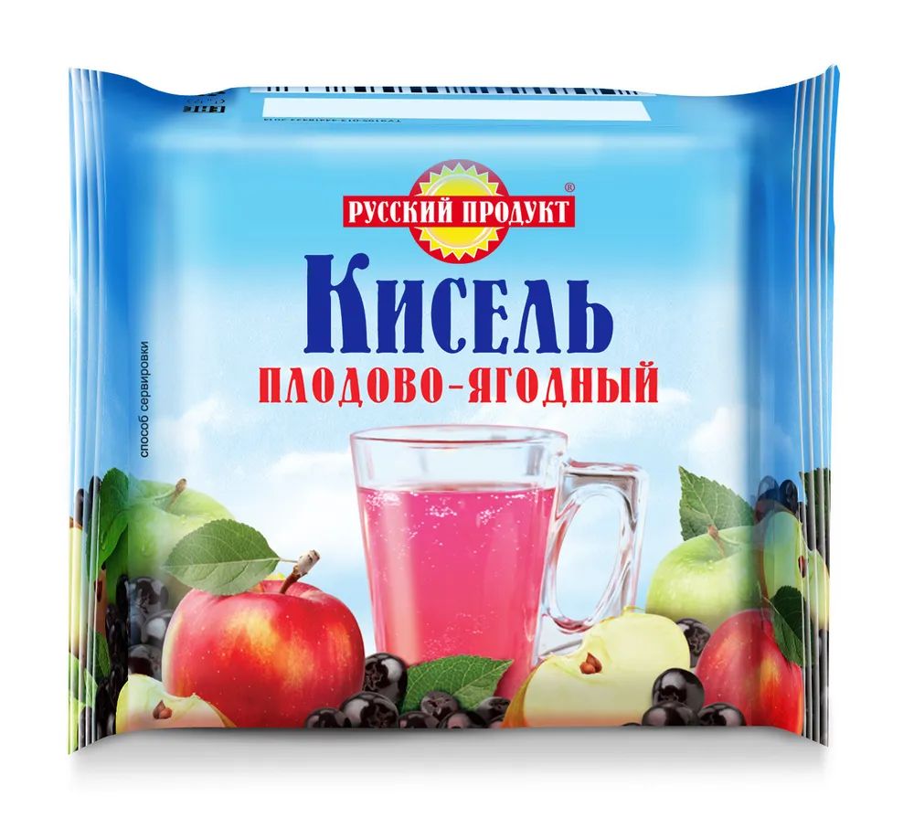 Кисель брикет "Плодово-ягодный" 190г, 14 упаковок в коробке. "Русский Продукт"