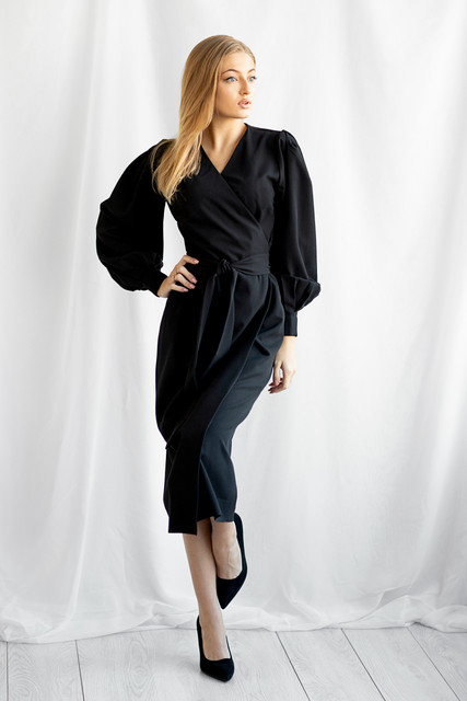 

Платье женский Poli-Dress Грейс черное 46 RU, Грейс