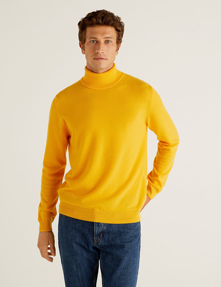 

Свитер мужской 21A_1002U2180 United Colors of Benetton желтый S, 21A_1002U2180