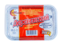 Плавленый продукт Сыр Стародубский Деревенский со вкусом бекона 60% 200 г