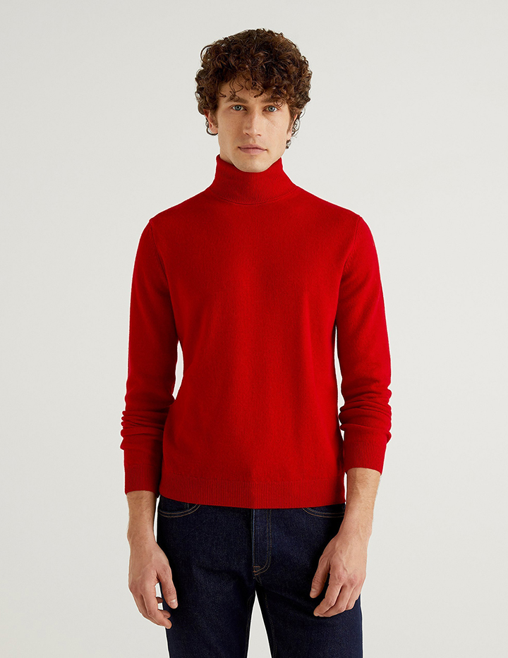 

Свитер мужской 21A_1002U2180 United Colors of Benetton красный L, 21A_1002U2180