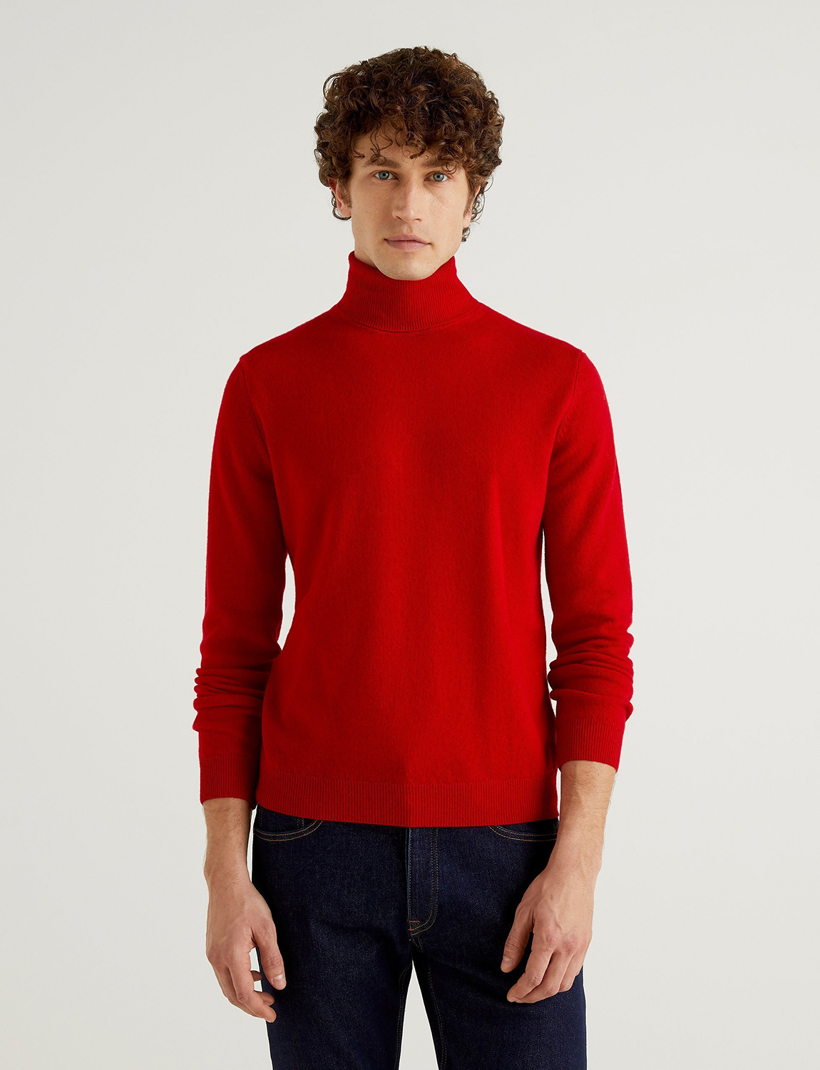 

Водолазка мужская United Colors of Benetton 21A_1002U2180 красная 2XL