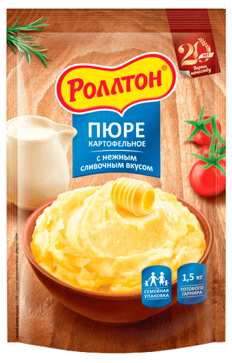 

Пюре Роллтон картофельное с нежным сливочным вкусом быстрого приготовления 240 г