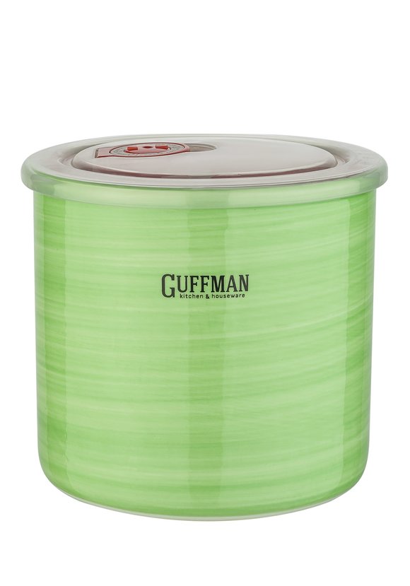 фото Банка для сыпучих продуктов guffman керамика зеленая 12 x 12 см 1 л