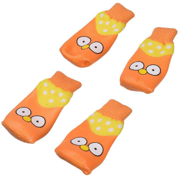 Носки для собак Грызлик Ам размер S, 4 шт оранжевый