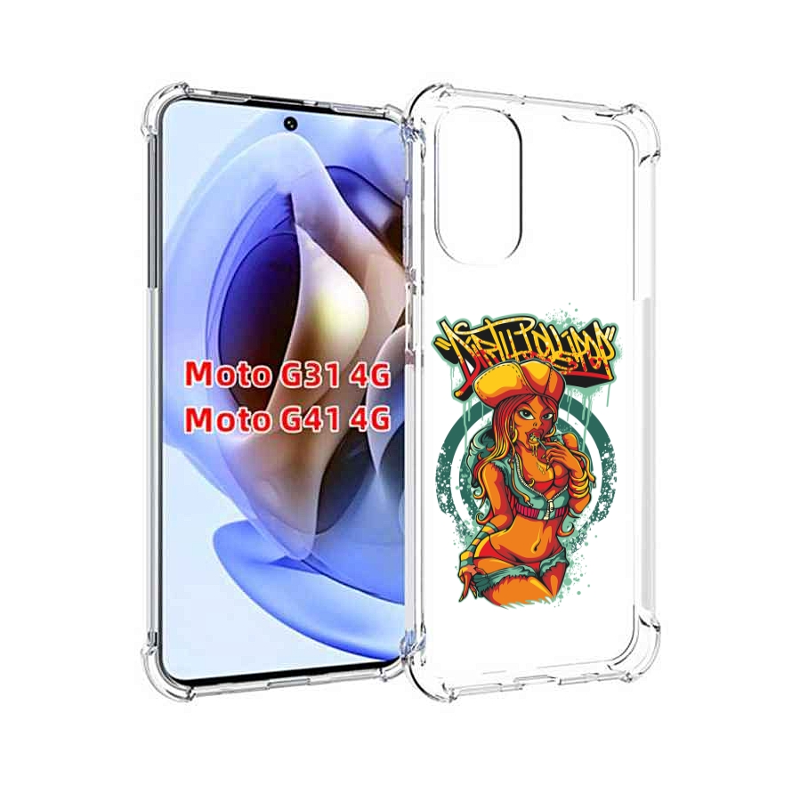 Чехол MyPads нарисованная девушка комикс для Motorola Moto G31 4G / G41 4G