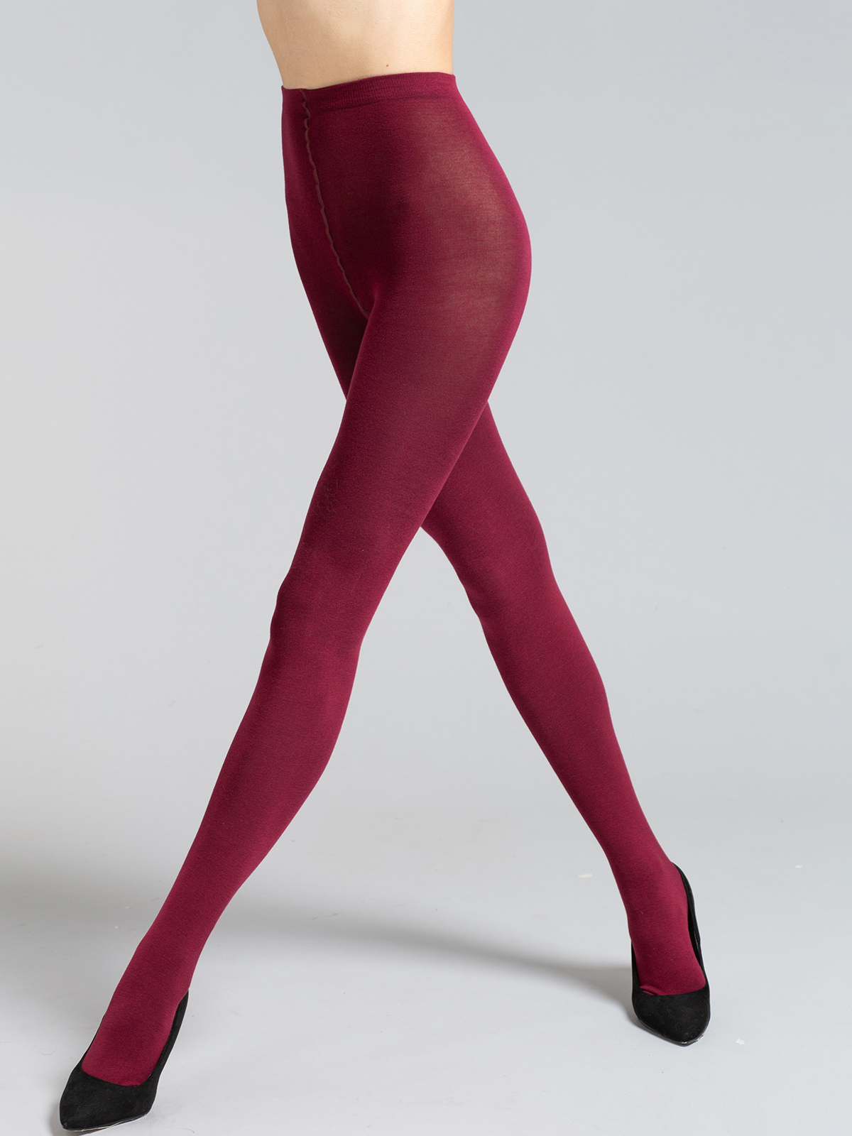 

Колготки женские Giulia LUCKY COTTON 200 бордовые 4 (L), LUCKY COTTON 200