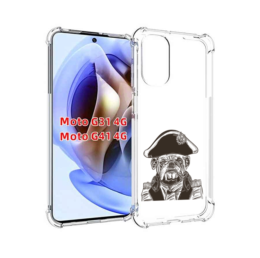 

Чехол MyPads мопс генерал для Motorola Moto G31 4G / G41 4G, Прозрачный, Tocco