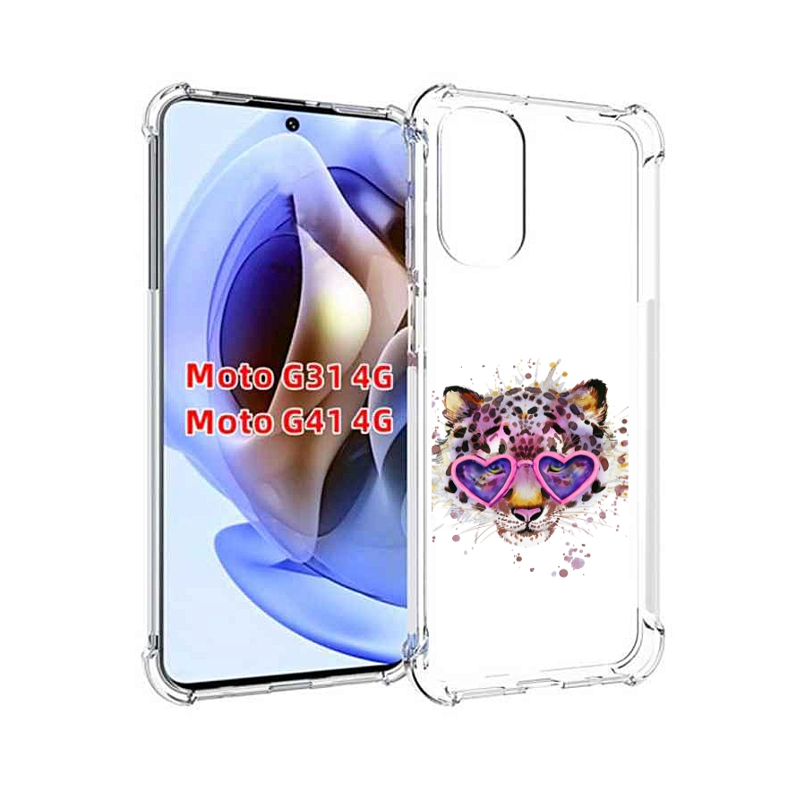 

Чехол MyPads модный леопард для Motorola Moto G31 4G / G41 4G, Прозрачный, Tocco
