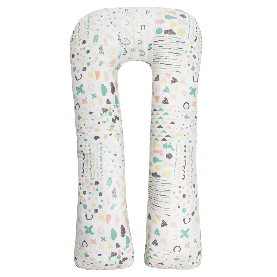 

Подушка для беременных Amarobaby U-образная 340х35 Абстракция белый, AMARO-40U