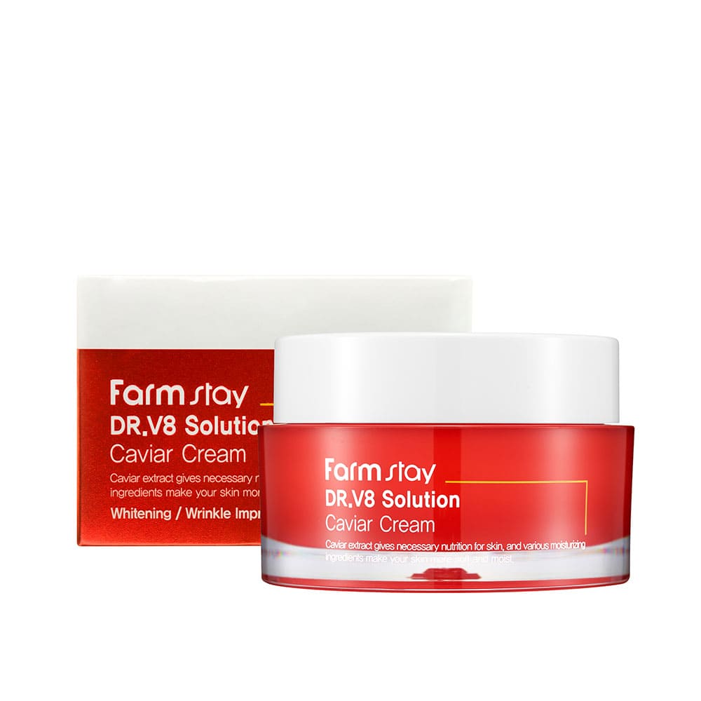 

Крем для лица FarmStay с экстрактом икры Dr-V8 Solution Caviar Cream