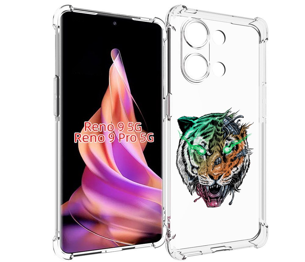 

Чехол MyPads робо-тигр для Oppo Reno 9/Reno 9 Pro, Прозрачный, Tocco