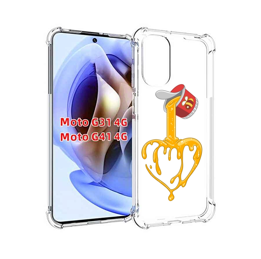

Чехол MyPads медовое сердце для Motorola Moto G31 4G / G41 4G, Прозрачный, Tocco