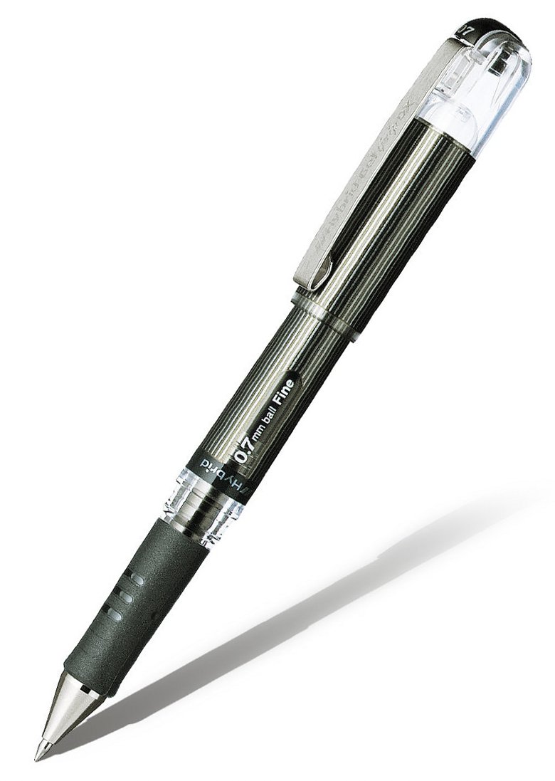 Ручка гелевая Pentel Hybrid Gel Grip Dx, черная, 0,7 мм, 1 шт.