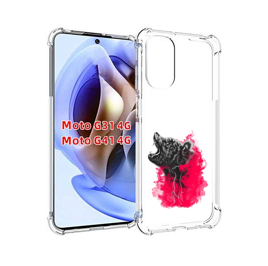 

Чехол MyPads медведь в дымке для Motorola Moto G31 4G / G41 4G, Прозрачный, Tocco