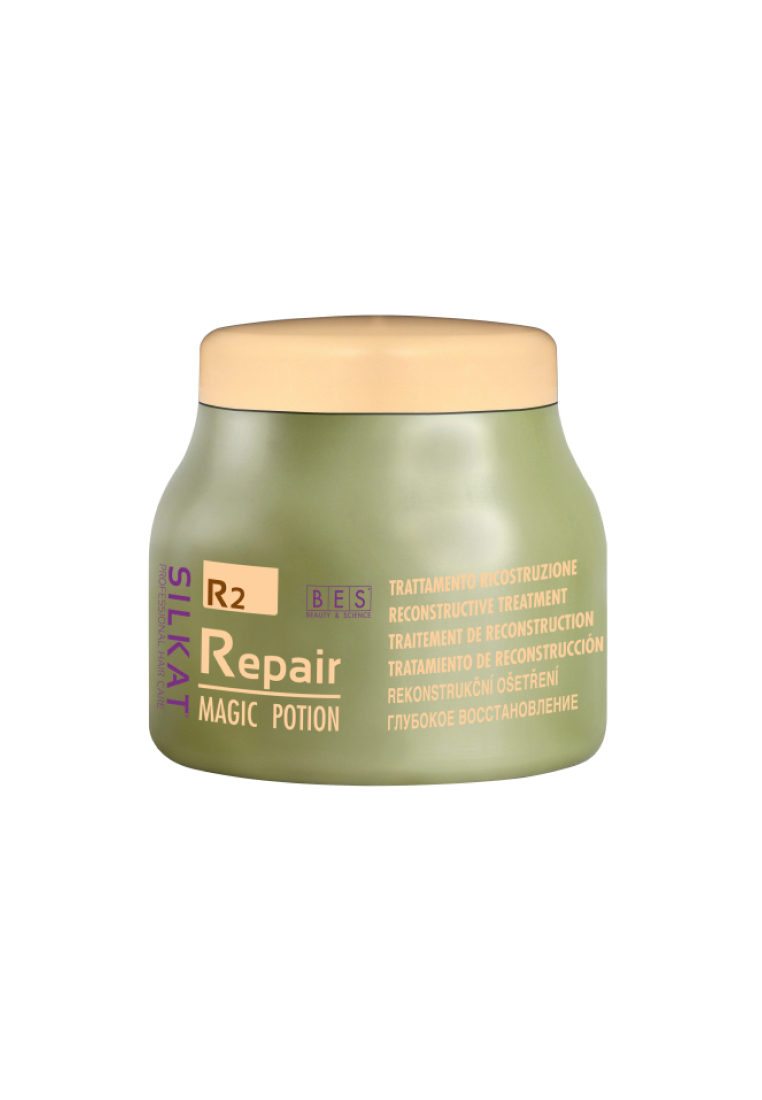 Запечатывающий крем BES SILKAT REPAIR R2 Magic Potion pH-4, 500 мл масло для волос love potion