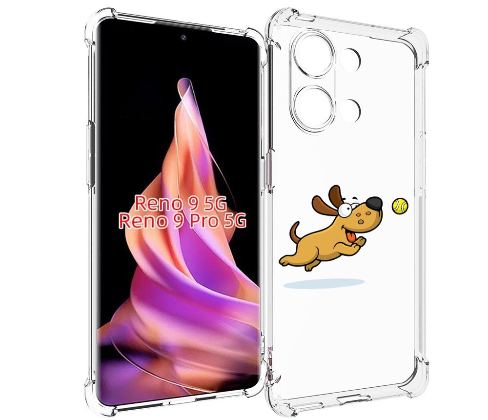 

Чехол MyPads пёсик для Oppo Reno 9/Reno 9 Pro, Прозрачный, Tocco