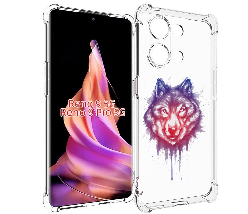 

Чехол MyPads пушистый волк для Oppo Reno 9/Reno 9 Pro, Прозрачный, Tocco