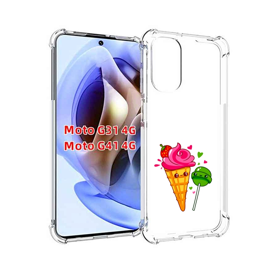 

Чехол MyPads Вкусняшки для Motorola Moto G31 4G / G41 4G, Прозрачный, Tocco