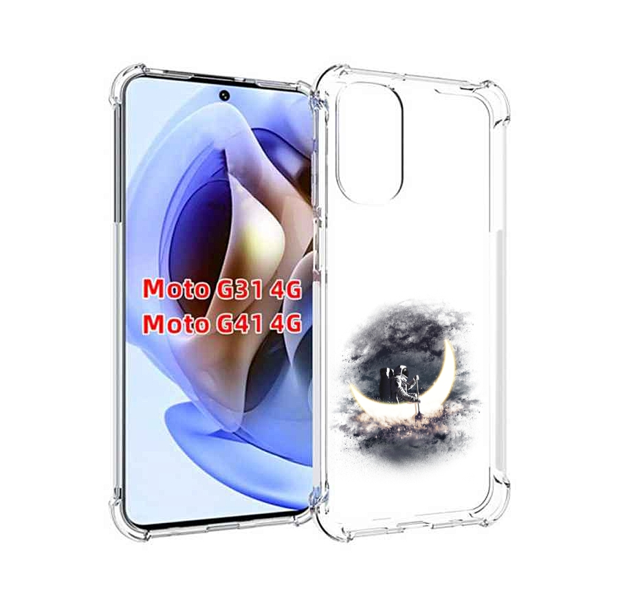 

Чехол MyPads лунный путешественник для Motorola Moto G31 4G / G41 4G, Прозрачный, Tocco