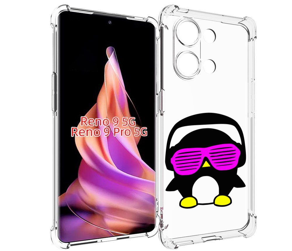 

Чехол MyPads пингвин для OPPO Reno 9 / Reno 9 Pro, Прозрачный, Tocco