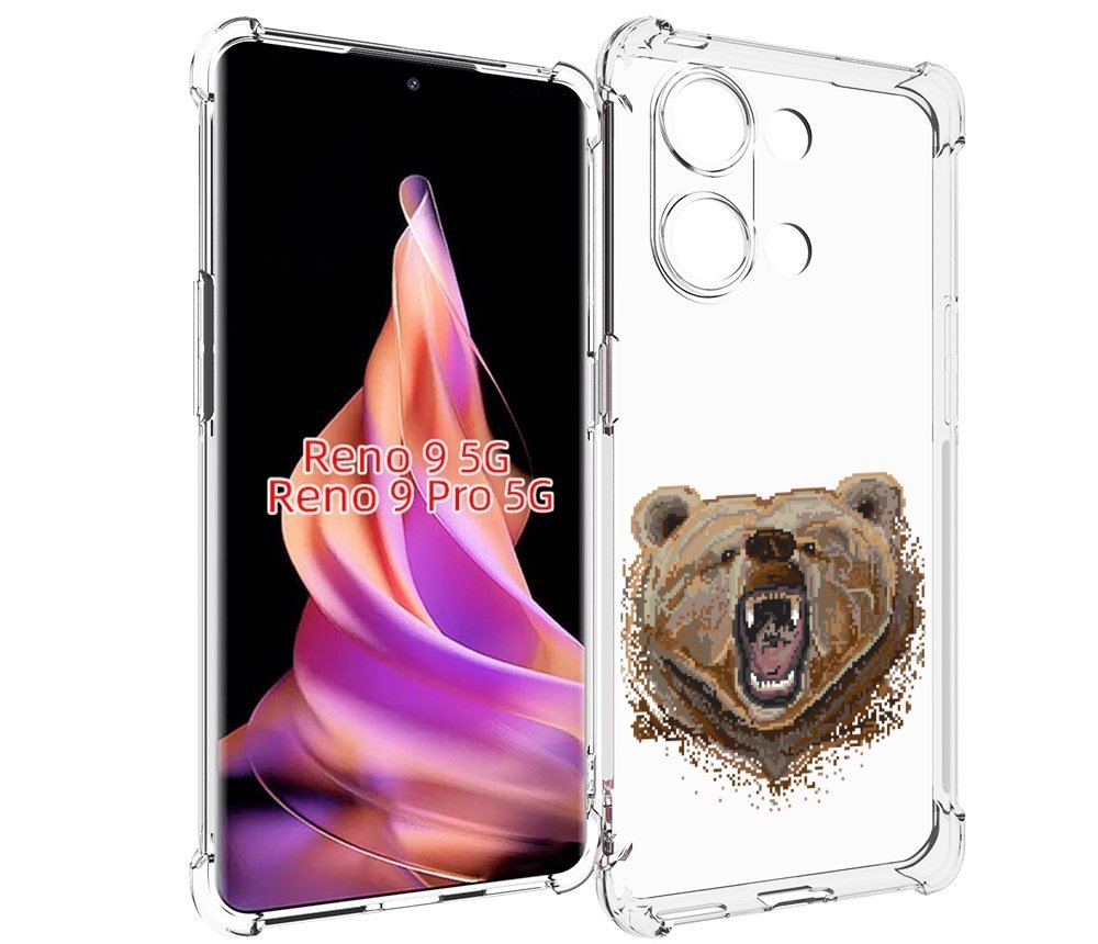 

Чехол MyPads пиксельный медведь для Oppo Reno 9/Reno 9 Pro, Прозрачный, Tocco