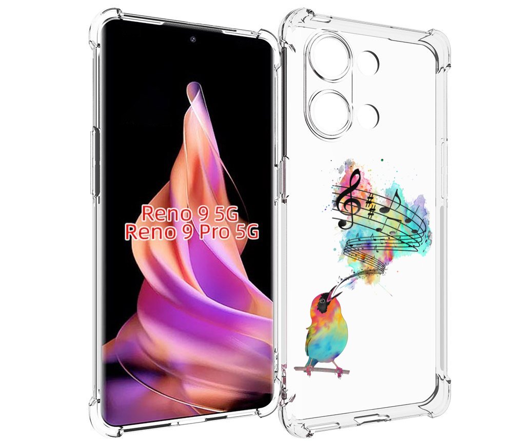 

Чехол MyPads певчая птичка для Oppo Reno 9/Reno 9 Pro, Прозрачный, Tocco