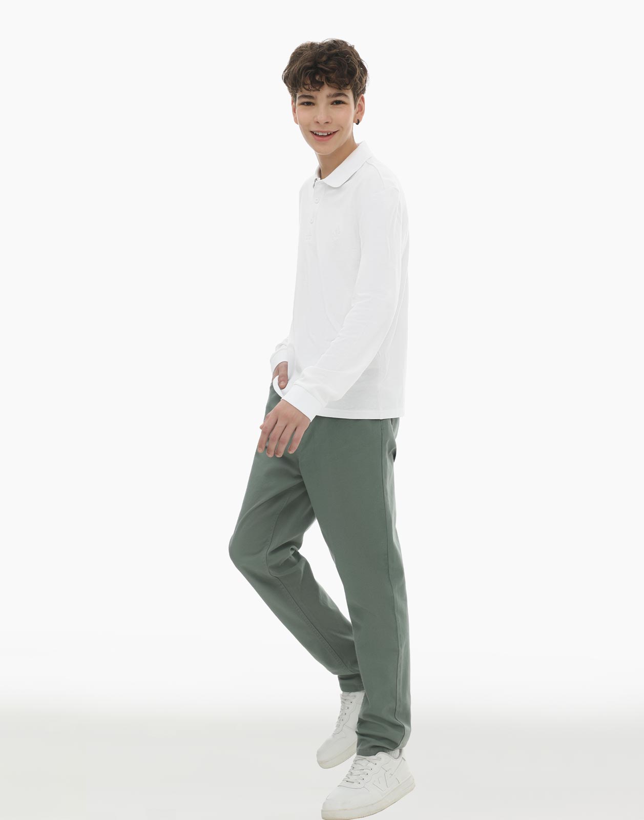 

Хаки прямые брюки Straight для мальчика р.164, BPT003257