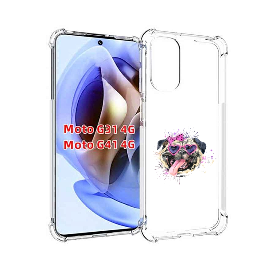 

Чехол MyPads Веселая собака для Motorola Moto G31 4G / G41 4G, Прозрачный, Tocco