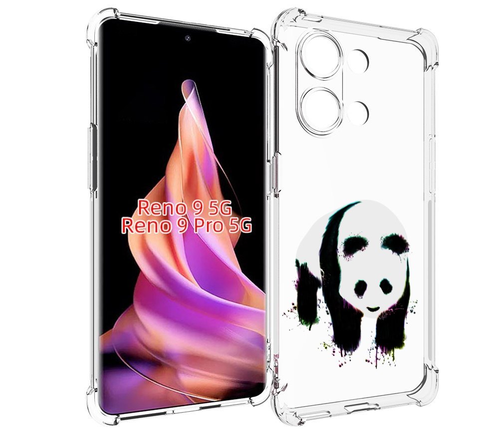 

Чехол MyPads панда в акварели для Oppo Reno 9/Reno 9 Pro, Прозрачный, Tocco