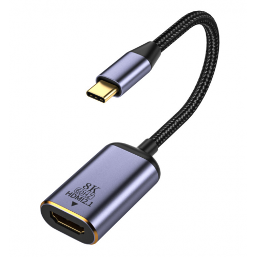 Переходник USB Type-C-HDMI KS-IS 0.2м серебристый