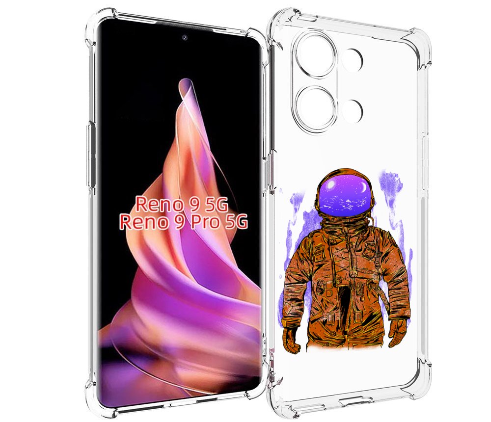 Чехол MyPads нарисованный мужчина в скафандре для Oppo Reno 9/Reno 9 Pro
