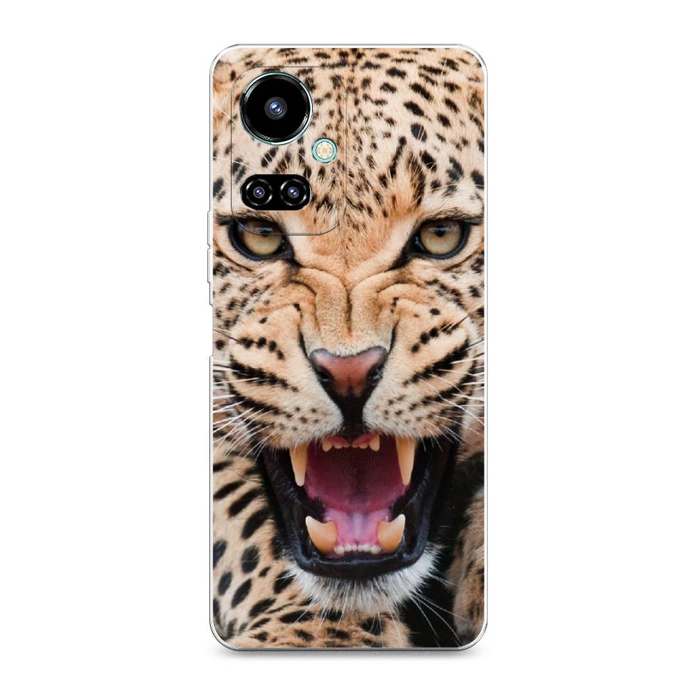 

Чехол на Tecno Camon 19 "Леопард 3d", Бежевый;черный, 302250-6