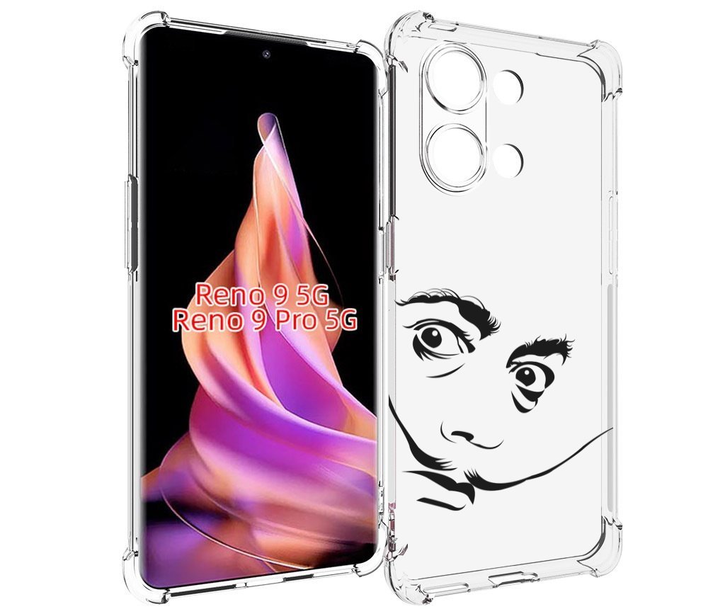 

Чехол MyPads мужчина с длинными усами для Oppo Reno 9/Reno 9 Pro, Прозрачный, Tocco