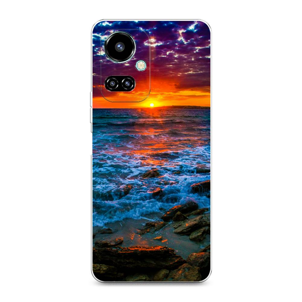 

Чехол на Tecno Camon 19 "Закат 1", Оранжевый;синий, 302250-2