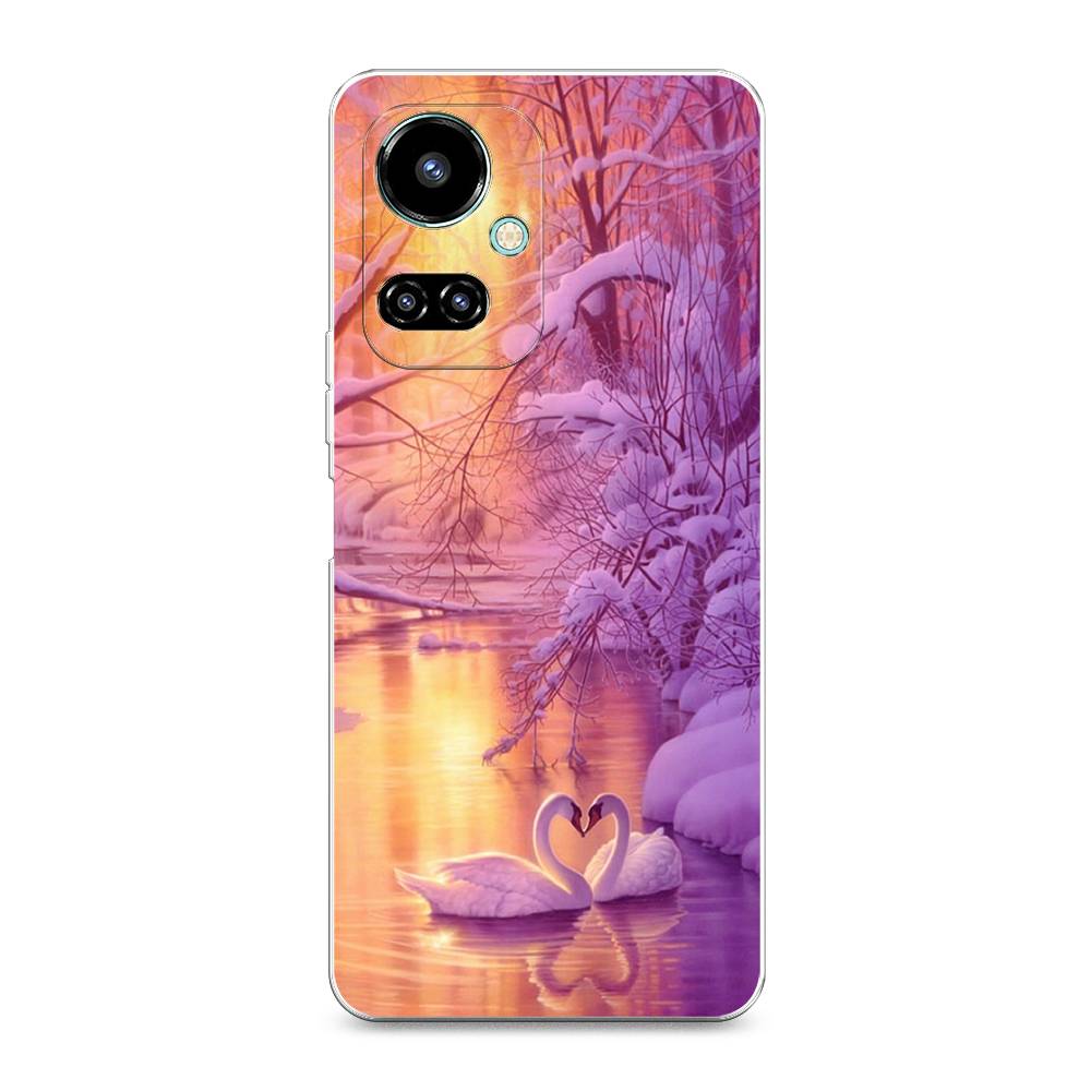 

Чехол на Tecno Camon 19 "Зима 1", Фиолетовый;желтый, 302250-2