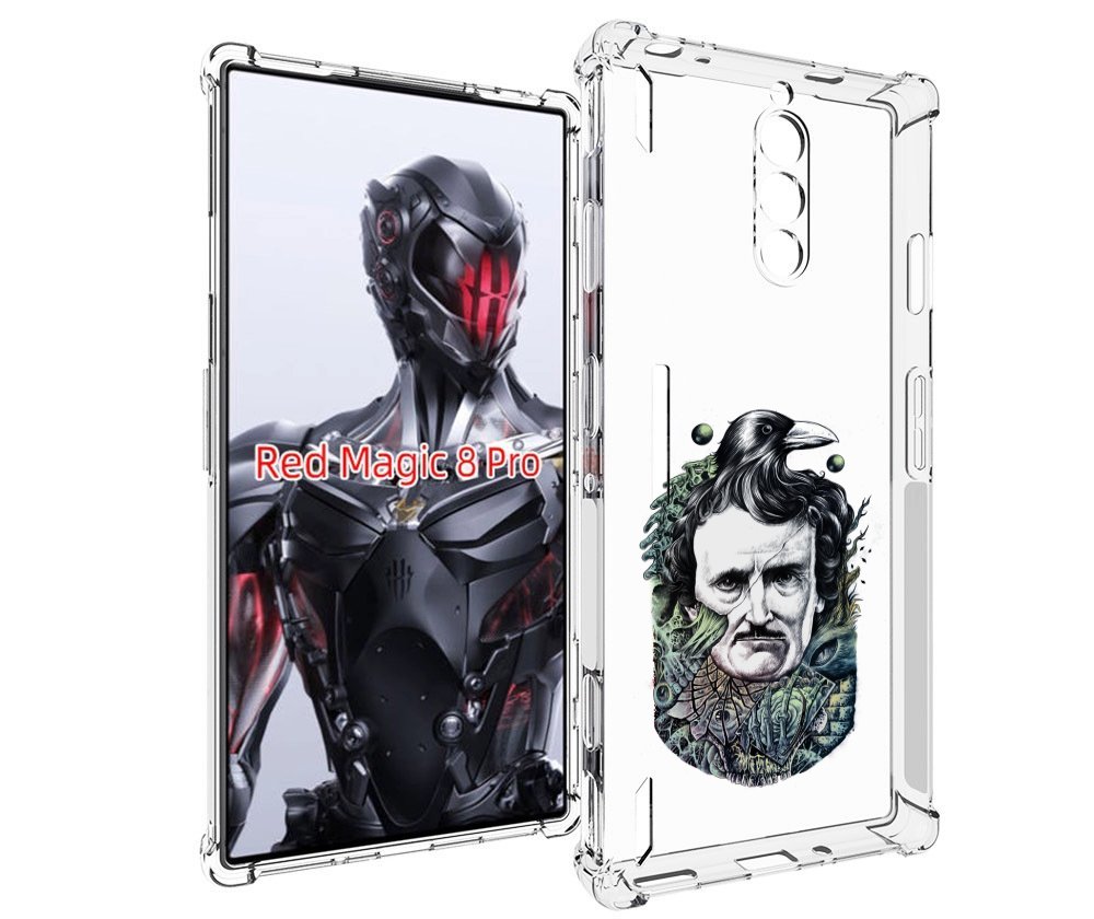 

Чехол MyPads Эдгар Аллан с вороном для ZTE Nubia Red Magic 8 Pro / Red Magic 8 Pro Plus, Tocco