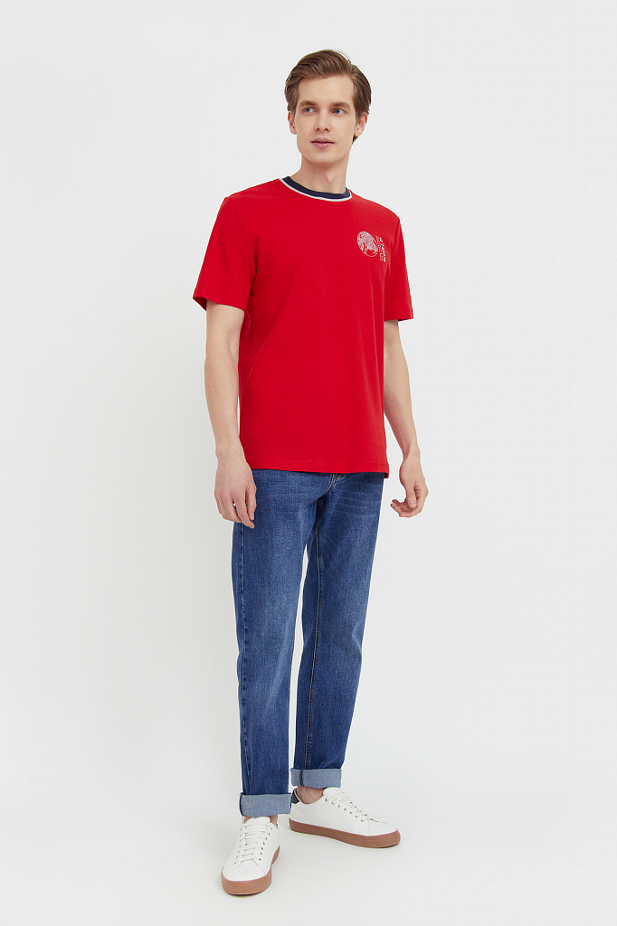 

Футболка мужская Finn Flare B21-22028 красная S, B21-22028