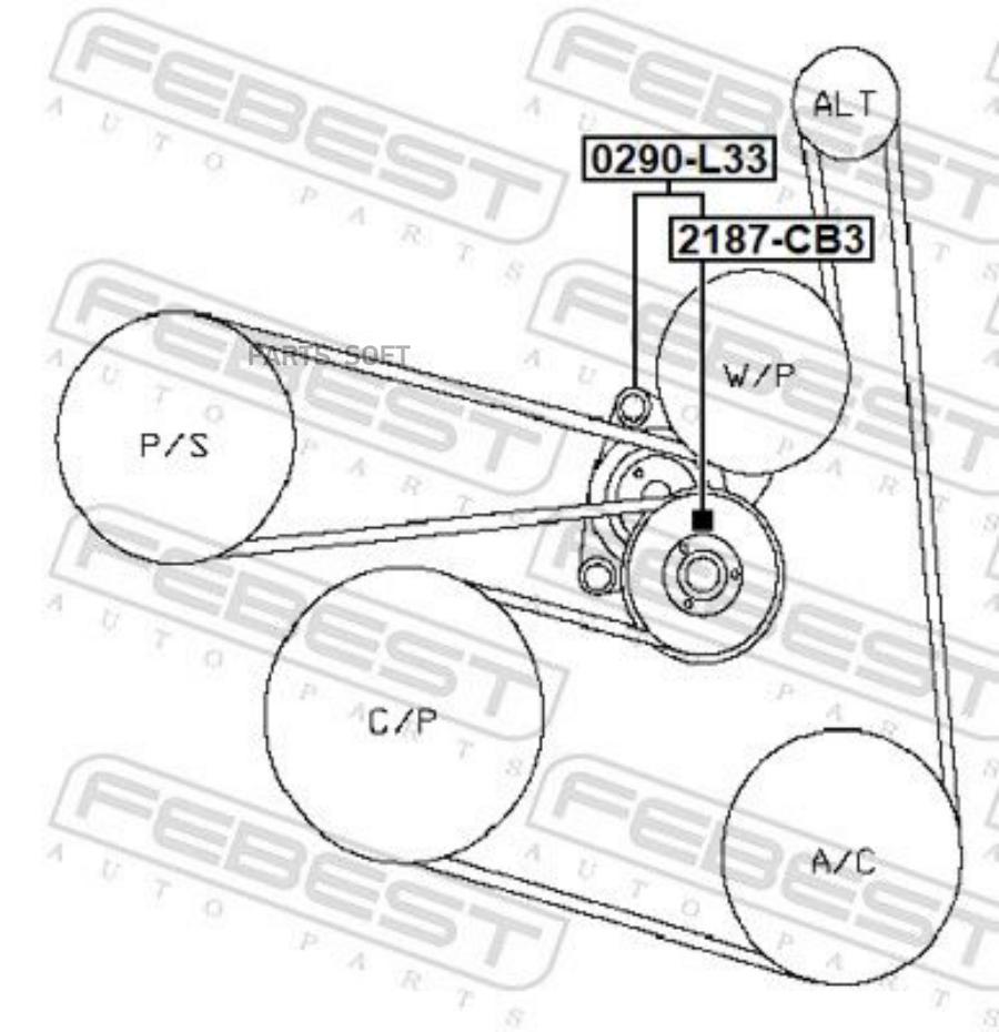 

Натяжитель Ремня Febest арт. 0290L33