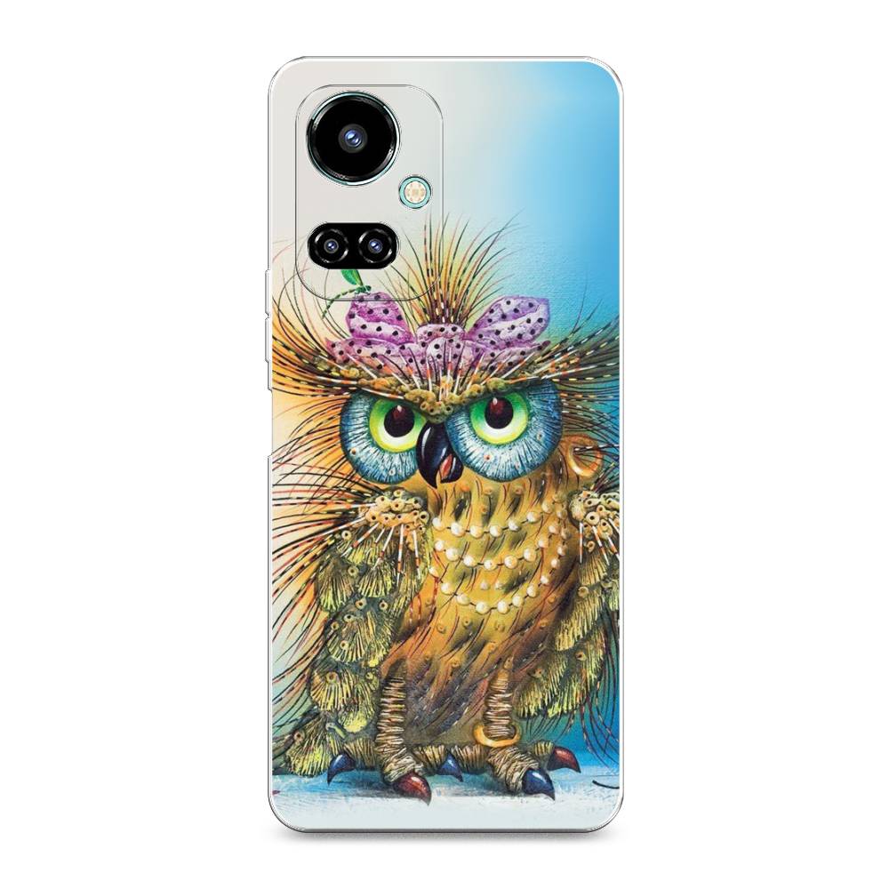 

Чехол на Tecno Camon 19 "Модная сова", Коричневый;голубой, 302250-1