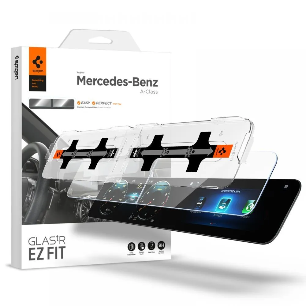 

Защитное стекло Spigen GLAS.TR ”EZ FIT” для Mercedes A-Class (2020-2021) AGL03631, Прозрачный