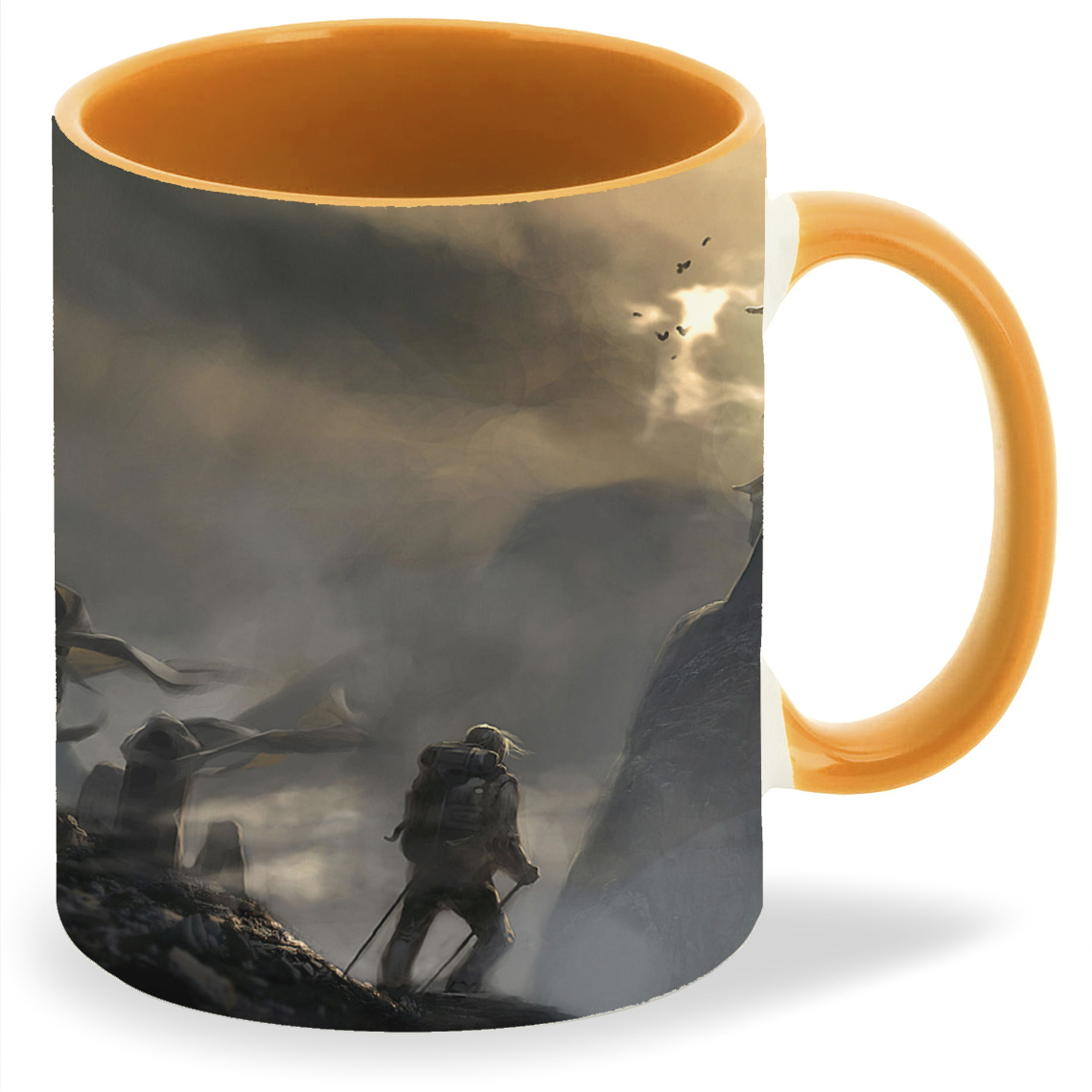 

Кружка CoolPodarok cursed mountain Китайские постройки на скале, cursed mountain Китайские постройки на скале