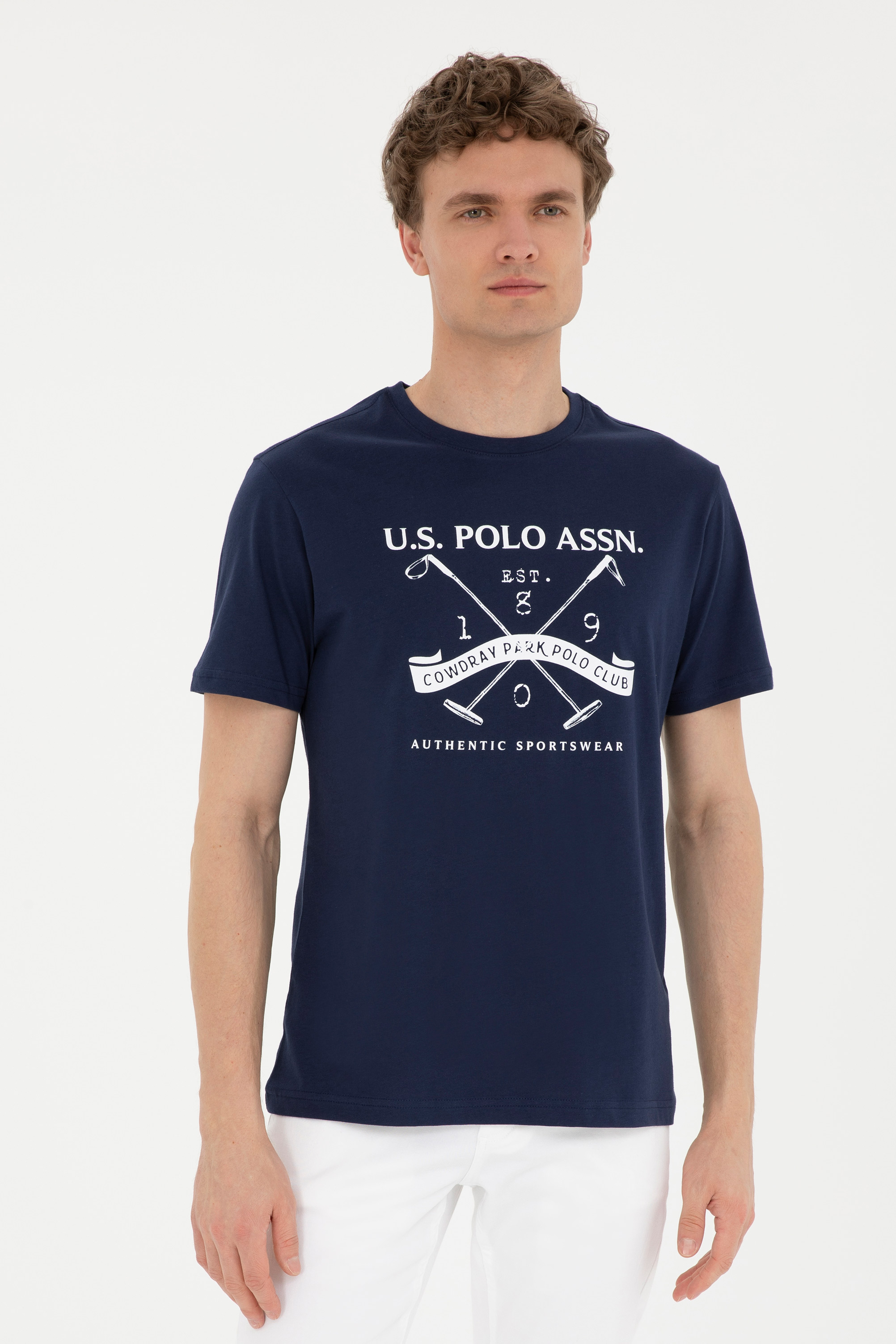 

Футболка мужская U.S. POLO Assn. G081GL0110EMAS синяя L, Синий, G081GL0110EMAS